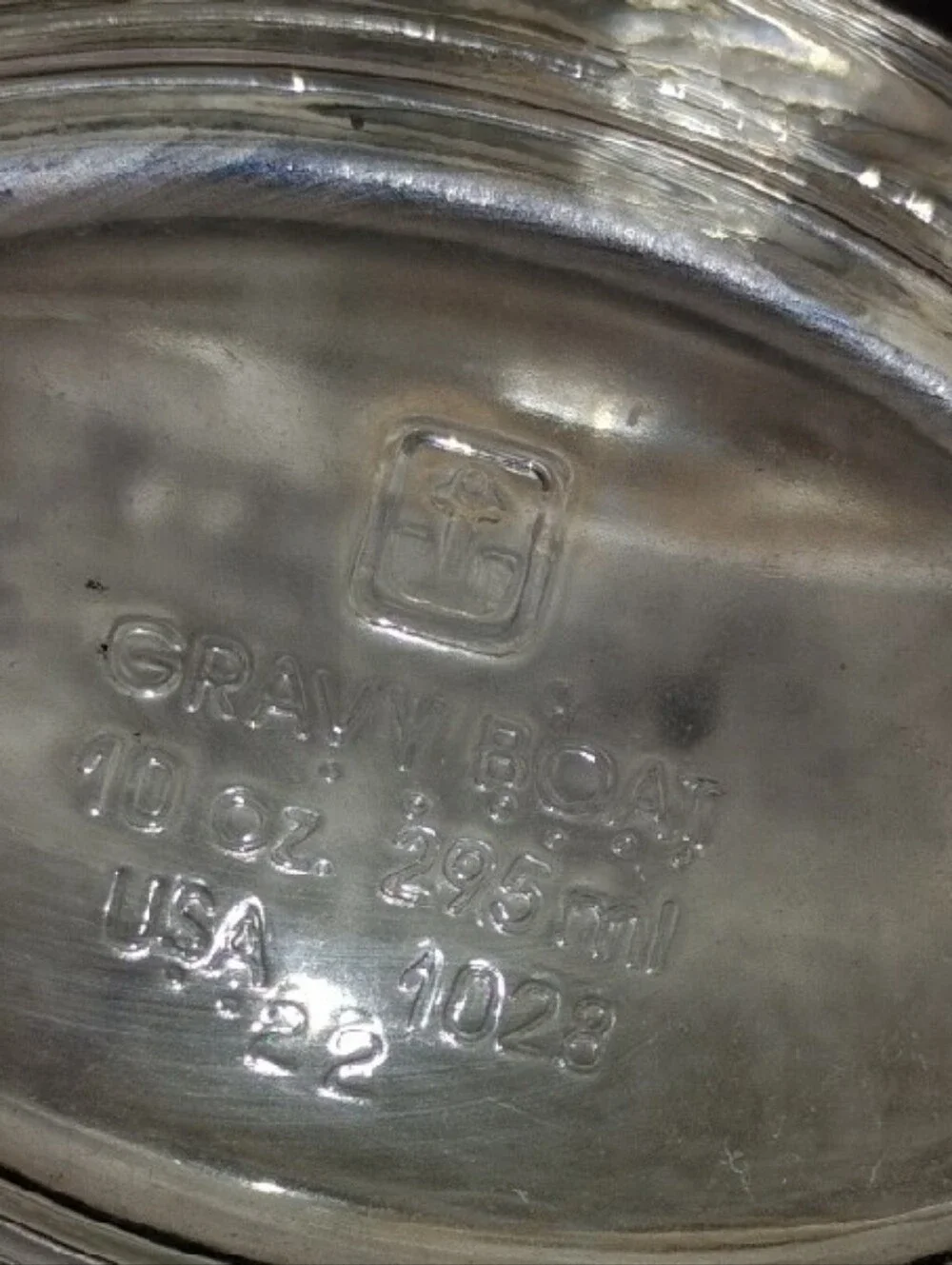 Clear Glass 10.Oz Gravyboat Bowl Made In USA